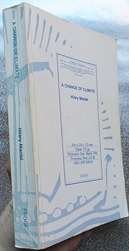 Imagen del vendedor de A Change of Climate a la venta por Jonathan Frost Rare Books Limited