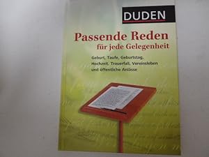 Seller image for Duden - Passende Reden fr jede Gelegenheit. Hardcover for sale by Deichkieker Bcherkiste