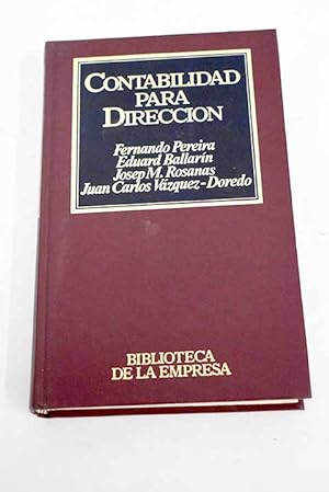 Seller image for Contabilidad Para Direccin for sale by Libros Tobal