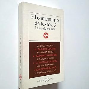 Seller image for El comentario de textos, 3. La novela realista for sale by MAUTALOS LIBRERA