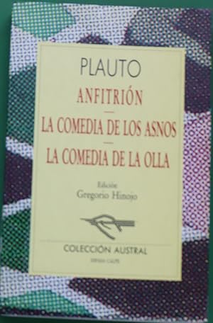 Imagen del vendedor de Anfitrin La comedia de los asnos ; La comedia de la olla a la venta por Librera Alonso Quijano