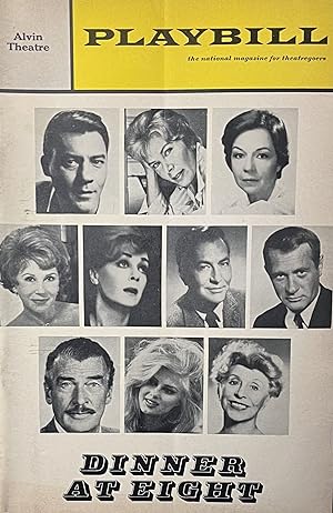 Playbill, October 1966, Volume 3, Number 10 for "Dinner at Eight" at The Alvin Theatre, New York ...