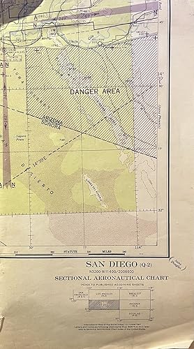 Seller image for World War II AAF Aeronautical Chart, San Diego [Q2] for sale by 32.1  Rare Books + Ephemera, IOBA, ESA