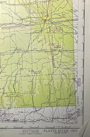 World War II AAF Aeronautical Chart, Platte River [307]