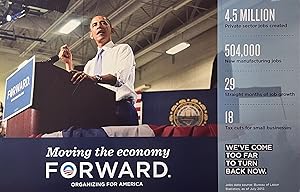 "Moving the Economy Forward" 2012 Obama Presidential Campaign Postcard