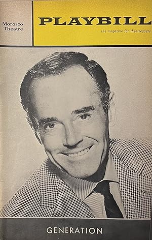 Seller image for Playbill, December 1965, Volume 2, Number 12 for "Generation" at The Morosco Theatre, New York City for sale by 32.1  Rare Books + Ephemera, IOBA, ESA