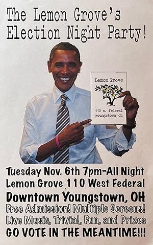 "The Lemon Grove's Election Night Party!" Invitation Flyer