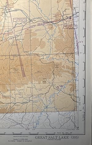 World War II AAF Aeronautical Chart, Great Salt Lake [305]