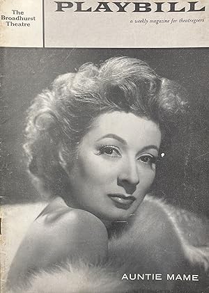 Playbill, March 3, 1958, Vol. 2, No. 9, for "Auntie Mame" at the Broadhurst Theatre, New York City