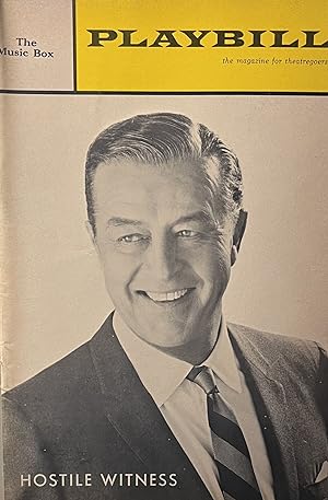 Seller image for Playbill, February 1966, Volume 3, Number 3 for "Hostile Witness" at The Music Box Theatre, New York City for sale by 32.1  Rare Books + Ephemera, IOBA, ESA