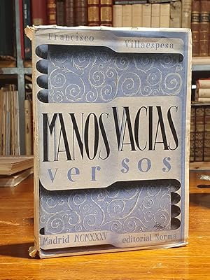 Imagen del vendedor de Manos vacas. Versos. a la venta por Librera Miau