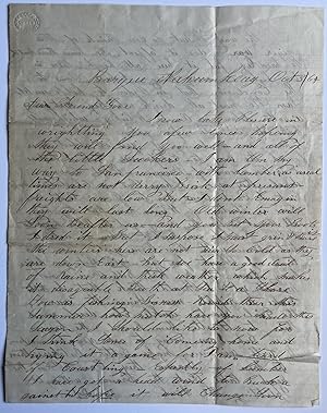 Manuscript Letter Discussing 1864 Presidential Election, "Niger War", Women, California, etc., si...