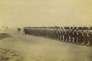 Tanzania or Togo German Military Colonial Troops Review Old Photo 1900