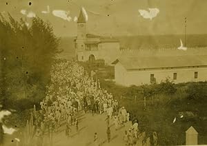 Tanzania Bagamoyo Aga Khan Visit Crowd Old Photo 1900
