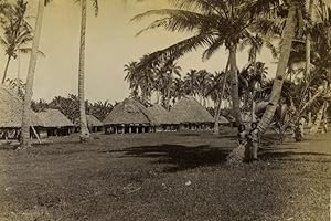 Polynesia Samoa Island Houses Old Photo 1900