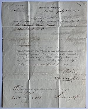 [Lithography] Merchant's Exchange Document Signed by George Whitefield Hatch