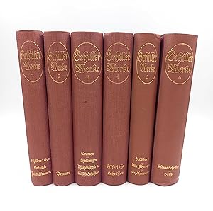 Schillers Sämtliche Werke in vier Hauptbänden und zwei Ergänzungsbänden (6 Bände komplett) Heraus...
