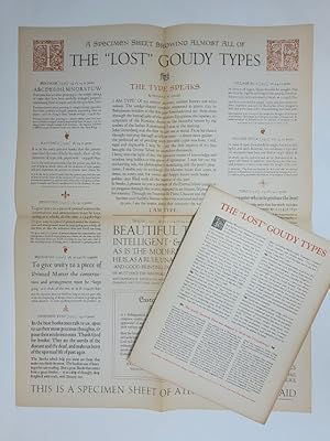 A Specimen Sheet Showing Almost All of the "Lost" Goudy Types