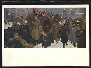 Seller image for Knstler-Ansichtskarte La rvolution du Fvrier 1917 for sale by Bartko-Reher