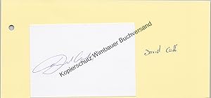 Seller image for Original Autogramm David Cuff Racing Driver /// Autograph signiert signed signee for sale by Antiquariat im Kaiserviertel | Wimbauer Buchversand