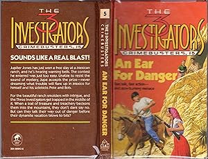The Three Investigators Crimebusters #5 - An Ear For Danger - RARE GLB HARDCOVER N-FINE UNREAD (N...