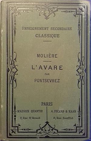 Image du vendeur pour L'avare. Programme 1885. mis en vente par Librairie Et Ctera (et caetera) - Sophie Rosire