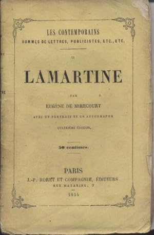 Seller image for Lamartine. for sale by Librairie Et Ctera (et caetera) - Sophie Rosire