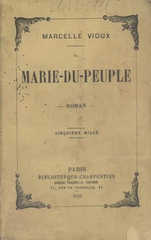 Bild des Verkufers fr Marie-du-Peuple. zum Verkauf von Librairie Et Ctera (et caetera) - Sophie Rosire