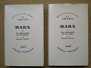 Bild des Verkufers fr MARX : une philosophie de la ralit, une philosophie de l'conomie (2 volumes). zum Verkauf von Librairie Diogne SARL