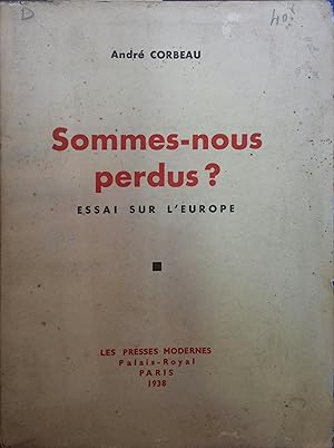 Sommes-nous perdus? Essai sur l'Europe.