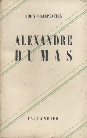 Seller image for Alexandre Dumas. for sale by Librairie Et Ctera (et caetera) - Sophie Rosire