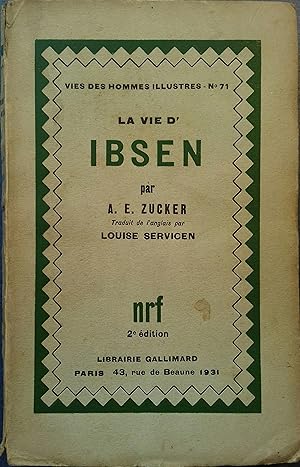 Imagen del vendedor de La vie d'Ibsen. a la venta por Librairie Et Ctera (et caetera) - Sophie Rosire