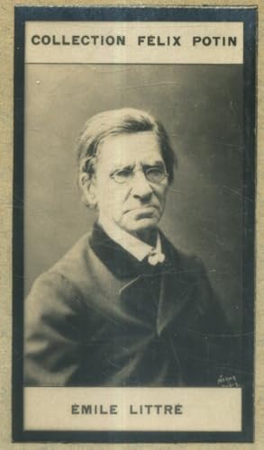 Bild des Verkufers fr Photographie de la collection Flix Potin (4 x 7,5 cm) reprsentant : Emile Littr, homme de lettres. Dbut XXe. Vers 1900. zum Verkauf von Librairie Et Ctera (et caetera) - Sophie Rosire