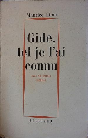 Seller image for Gide, tel que je l'ai connu. for sale by Librairie Et Ctera (et caetera) - Sophie Rosire