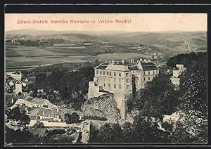 Image du vendeur pour Ansichtskarte Gross-Meseritsch, Schloss des Grafen Franz Harrach mit Hgellandschaft mis en vente par Bartko-Reher