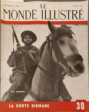 Seller image for Le Monde illustr N 4298. En couverture : Nos goumiers en Alsace. Birmanie. - Les enfants du Paradis au cinma 29 fvrier 1945. for sale by Librairie Et Ctera (et caetera) - Sophie Rosire