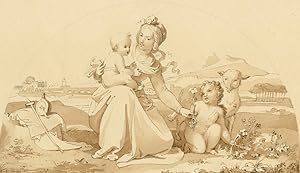 Zeichner des 19. Jahrhunderts , Zeichner des Klassizismus - "Maria mit Kind"