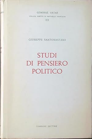 Bild des Verkufers fr Studi di pensiero politico zum Verkauf von Librodifaccia