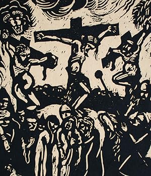Bild des Verkufers fr Kreuzigung - 1925 - Holzschnitt zum Verkauf von Irrgang Fine Arts