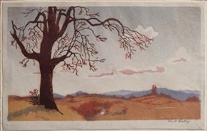 Bild des Verkufers fr Carl Rotky - Herbstliche Landschaft - o.J. - Farbholzschnitt zum Verkauf von Irrgang Fine Arts