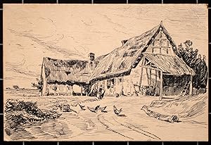 Bild des Verkufers fr unbekannt - Bauernhof - 20. Jahrhundert - Zeichnung zum Verkauf von Irrgang Fine Arts