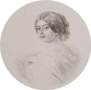 Bild des Verkufers fr Franz Xaver Winterhalter - Frauenportrt - o.J. - Lithografie zum Verkauf von Irrgang Fine Arts