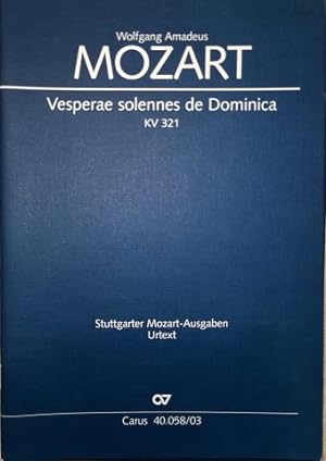 Vesperae solennes de Dominica KV 321. Klavierauszug