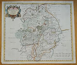 Antique Map WARWICKSHIRE, Robert Morden, original hand coloured map 1695