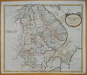 Antique Map LINCOLNSHIRE Robert Morden, original hand coloured map 1695