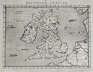 Antique Map BRITISH ISLES, Britain, UK, Giovanni Magini/Lasor original map 1713