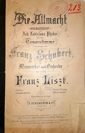 Die Allmacht. Gedicht von Joh. Ladislaus Pyrker, für eine Tenorstimme componirt von Franz Schuber...