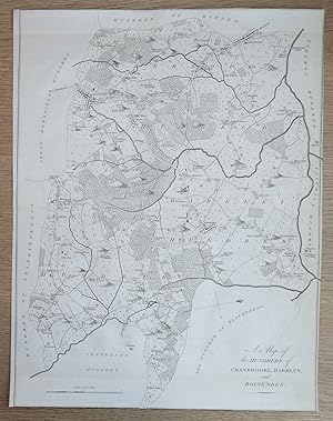 Antique map CRANBROOK, ROLVENDEN, BIDDENDEN, Benenden, Staplehurst, Kent Hasted 1790