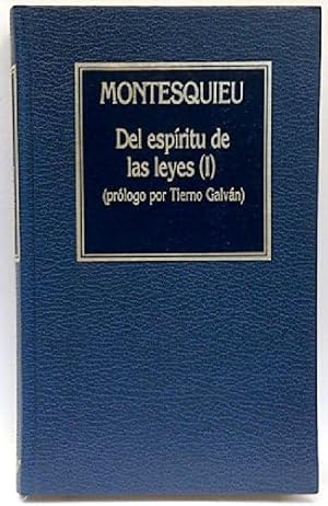 Imagen del vendedor de Del espritu de leyes (I) a la venta por Libros Tobal