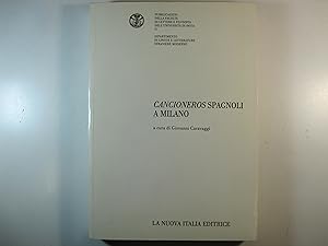 Bild des Verkufers fr CANCIONEROS SPAGNOLI A MILANO zum Verkauf von Costa LLibreter